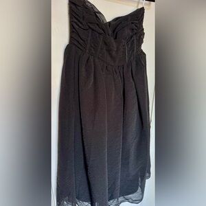 Lulu's Black Strapless Dress
